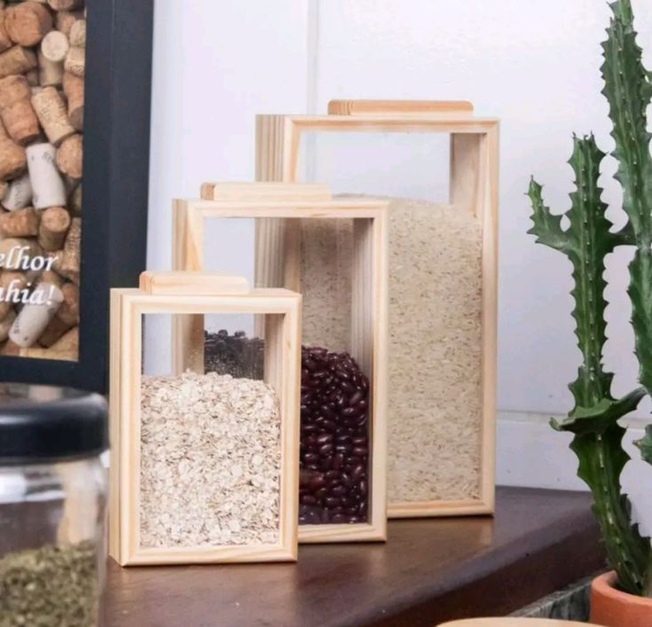 جای ادویه و حبوبات شفاف